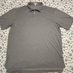 Peter Millar Gray with blue hue thread Polo Shirt short sleeves Size XL